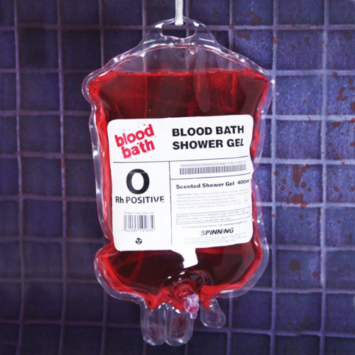 Duschgel im Bluttransfusionsbeutel