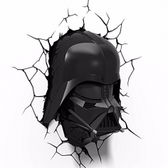 Star Wars Darth Vader 3d Kopf Wandlampe
