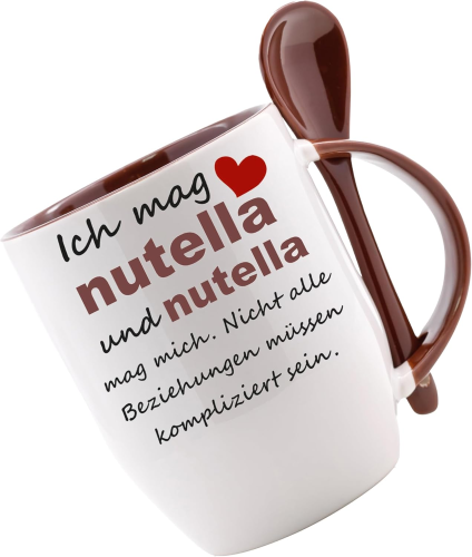 Nutella Geschenk Becher "Ich mag Nutella"